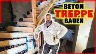 BETONTREPPE SELBER BAUEN  Einschalen bewehren und betonieren  Home Build Solution [upl. by Auka755]