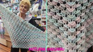 Tutorial Uncinetto Scialle quotZucchero Filatoquot alluncinetto [upl. by Leeke]