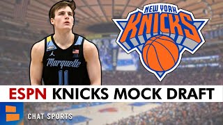 New York Knicks Mock Draft By ESPN  NY Knicks Draft Rumors [upl. by Issej567]