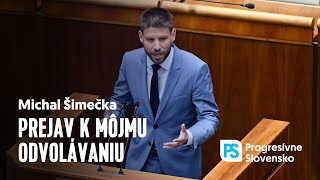 Prejav Michala Šimečka na jeho odvolávanie z postu podpredsedu NR SR [upl. by Mallin933]