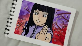 How To Draw Hinata Hyuga Naruto Shippuden ✨ Easy Hinata Painting Step by Step [upl. by Fai]