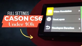 CASON CS6📸 full settings tutorial 🫣 Next video regarding videography of Action Camera📸Hope u Enjoyed [upl. by Nels]