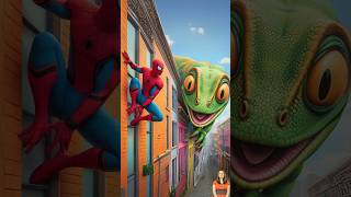 💥❤ evolution of Spiderman crawls with Gecko ✅️ marvel avengers spiderman shorts [upl. by Ana]