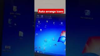 Auto arrange icons  Align icons to grid Show desktop icons  large small medium icons wsmcomputer [upl. by Sheppard]