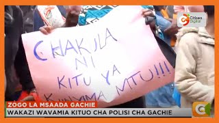 Wakaazi wavamia kituo cha polisi cha Gachie kudai chakula cha msaada kilichokuwa kimezuiliwa [upl. by Behah]