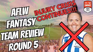 AFLW Fantasy 2024 Team Review Round 5  INJURY TRADE IN CONTINUES [upl. by Heinrik]