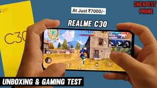 Realme C30 Handcam Gaming Test Realme C30 Free Fire GameplayUnboxing Best Gaming Phone Under 8000 [upl. by Nireil449]