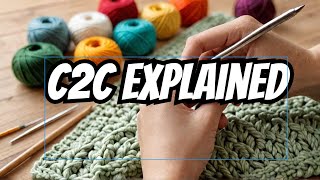 C2C Explained Corner to corner step by step crochet diy stitches [upl. by Gregoor]