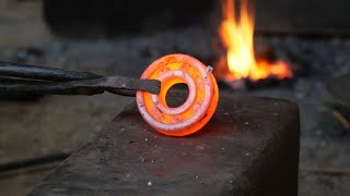 making sharpen knife  from rusty bering  blacksmith [upl. by Innos]