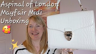 ASPINAL OF LONDON MAYFAIR MIDI UNBOXING Versatility amp What Fits Inside 😍 [upl. by Nima291]