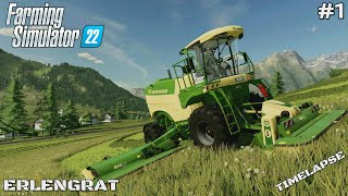 Mowing grass on ERLENGRAT  Farming Simulator 22 Timelapse  Ep1  PS5 [upl. by Muncey318]