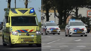 Politie Rijopleiding amp Brandweer amp Ambulances met spoed in Emmen [upl. by Chesney]