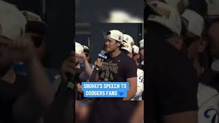 Shoheis message to Dodgers fans 💙 via Spectrum SportsNet LA shorts [upl. by Ahsaret277]