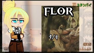 AOT REACT  EREN VS TITAN FÊMEA 44  FLOR [upl. by Aitra]