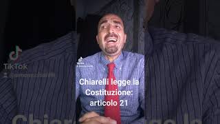 Chiarelli legge la Costituzione articolo 21 [upl. by Daht513]