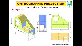 Isometric to Orthographic  Ex  28 [upl. by Thesda94]