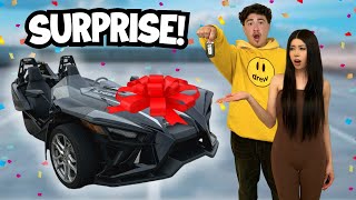 SURPRISING GIRLFRIEND WITH NEW CAR PRANK bad idea [upl. by Llewej]