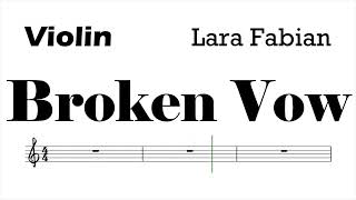 Broken Vow Violin Sheet Music Backing Track Play Along Partitura [upl. by Siulesoj329]