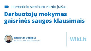 Darbuotojų mokymas gaisrinės saugos klausimais [upl. by Tito]