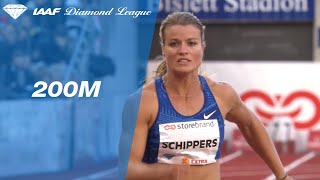 Dafne Schippers wins the 200 meter sprint in Oslo  IAAF Diamond League 2019 [upl. by Jackelyn878]