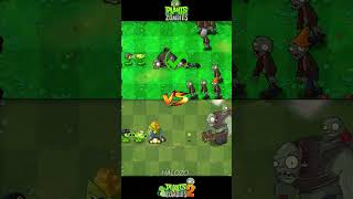 Pvz vs pvz 2  Mega Gatling Pea Split Pea Cob Cannon Plant Team Vs Gargantuar zombie shorts [upl. by Noffihc506]