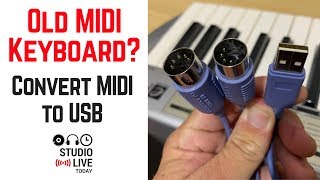 How to connect older MIDI keyboards to USB MIDI to USB cable [upl. by Mallina]