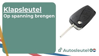 Autosleutel klapsleutel op spanning brengen [upl. by Tenay]