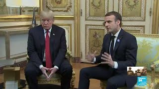 Macron y Trump se reúnen en Francia en medio de tensiones por una reciente propuesta del presidente [upl. by Tempest]