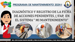 FICHA DE ACCIONES PENDIENTES DEL PROGRAMA DE MANTENIMIENTO 2024 DE IIEE Diagnóstico y registro [upl. by Sandberg]