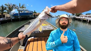 Catching Giant Snook on my Custom Jon Boat  Fort Pierce Florida [upl. by Adar]