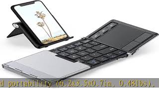 iClever Foldable Keyboard BK08 Bluetooth Keyboard with Sensitive Touchpad Sync Up to 3 Devices [upl. by Madonia]