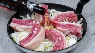 Nobody cooks pork ribs in the pan like my husband The onion is the secret [upl. by Abad]