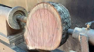 Amazing Woodturning Crazy  Art Amazing Wood Carving From Piece Red Arrive Attractive Masterpieces [upl. by Wildermuth]