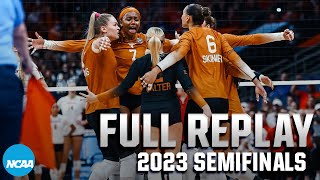 Texas vs Wisconsin 2023 NCAA volleyball semifinals  FULL REPLAY [upl. by Araid]