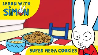 Simon Super Mega Chocolate Chip Cookies Simons recipe Cartoons for Children [upl. by Oneg]