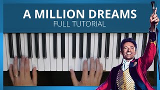 A Million Dreams FULL Piano Tutorial Easy 🌟 [upl. by Yuht625]