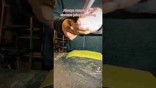 Removing chrome from copper pipe [upl. by Fabrin]