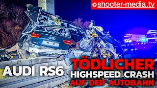 ❌ Audi RS6 nur noch Schrott ❌  Unfassbares Unfallbild  🚒 Einsatzleiter Feuerwehr sprachlos 🚒 [upl. by Leeban]