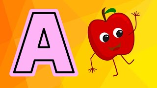 abcd letters songsa for apple a p p l e Apple 🍎 b for ball b a l l ball educationalkids school [upl. by Waneta581]