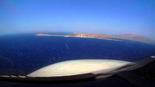 ✈Karpathos Island National Airport  Windy Approach amp Landing Cockpit View [upl. by Bradski]