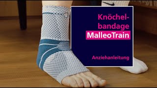 Knöchelbandage MalleoTrain  Anziehanleitung [upl. by Tripp]