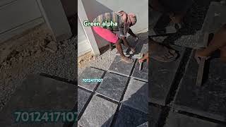 Interlock work Installing method Stone finish [upl. by Astera]