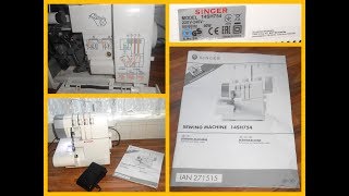 Singer 14SH754 Overlocker 234 Thread Domestic Overlock Sewing Machine [upl. by Hildegard916]