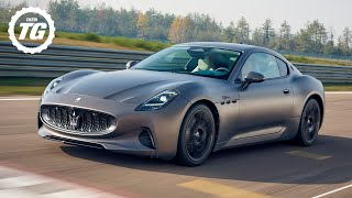 NEW Maserati GranTurismo Folgore – £200k 750bhp AllElectric GT Car Tested  Top Gear [upl. by Chelsie]