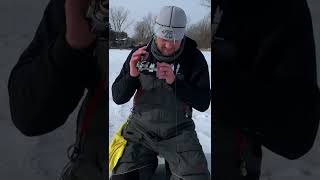 Fishing 2022  ice fishing for Big blue gills on Lake X [upl. by Nydia]