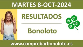 Resultado del sorteo Bonoloto del martes 8 de octubre de 2024 [upl. by Cannon153]