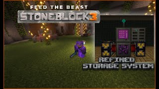 Membuat super storage yang memusingkan  FTB Stoneblock 3 5 [upl. by Alemahs497]