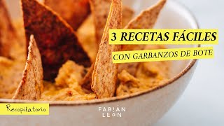 3 RECETAS fáciles con GARBANZOS EN CONSERVA [upl. by Mell643]