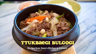 Ttukbaegi Bulgogi  Recipe from Jinnys Kitchen in Iceland  서진이네2 [upl. by Sherburn]