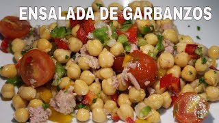 ENSALADA DE GARBANZOS  RECETAS FIT [upl. by Aleacin]